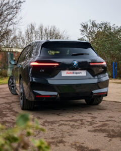 BMW iX Black Crystal exterior rear view