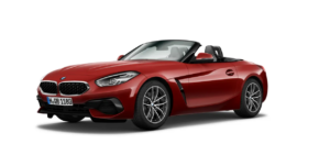 Bmw Z4 convertible exterior colour in red and soft top down