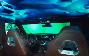 BMW XM Concept car interior ambient lighting 3d prism roof