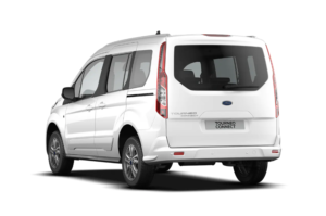 Ford Tourneo Connect van exterior colour in white rear-end view of the van 