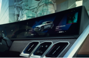 BMW XM Concept car front interior infotainment screen