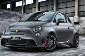 Fiat 695 Abarth exterior colour in matte grey front view