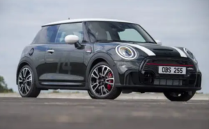 Mini JohnCooper works coupe hatchback exterior colour green white and red 