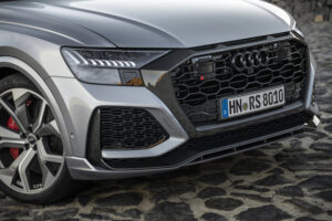 2022 Audi RSQ8 front exterior silver and black grille 