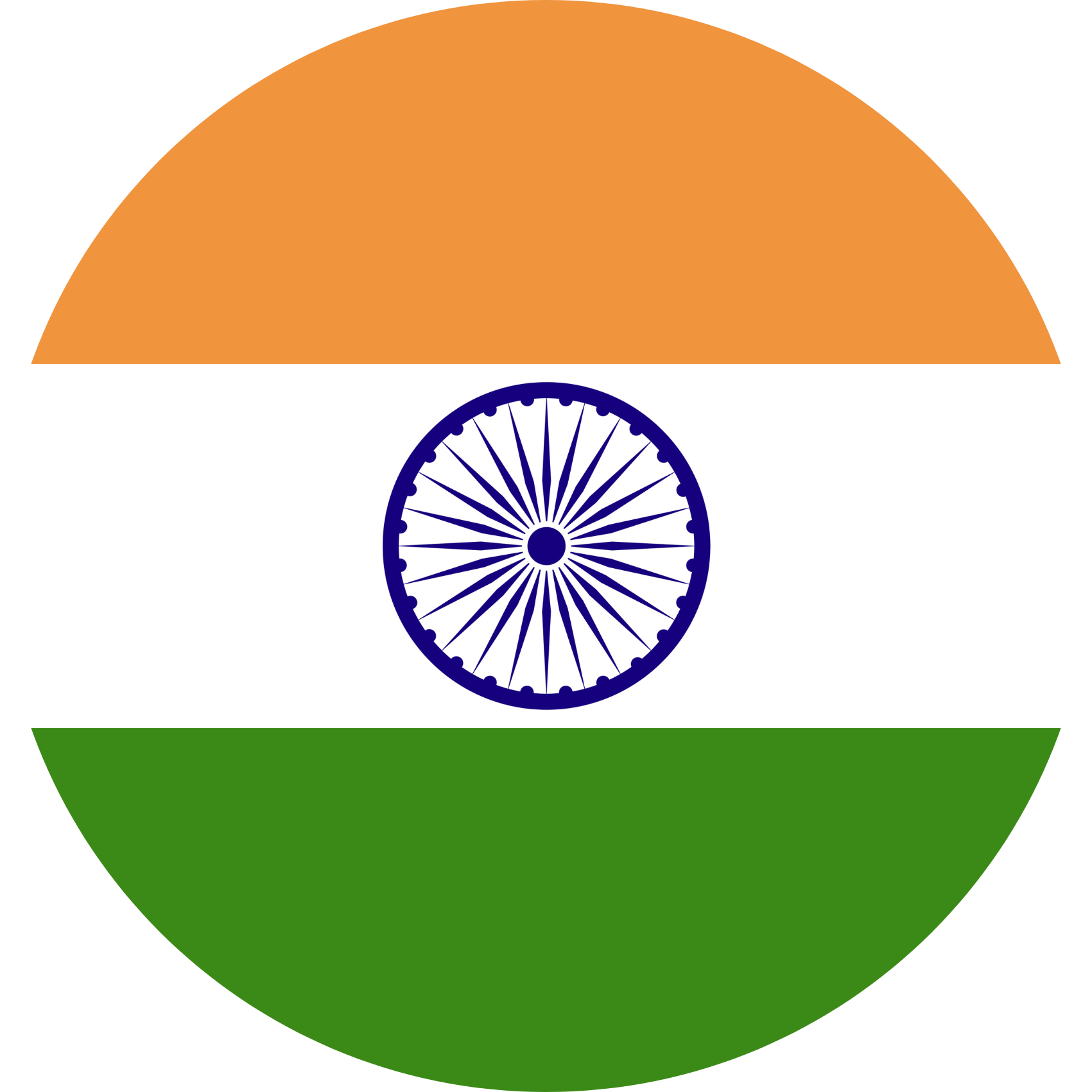 Indian flag inside a circle