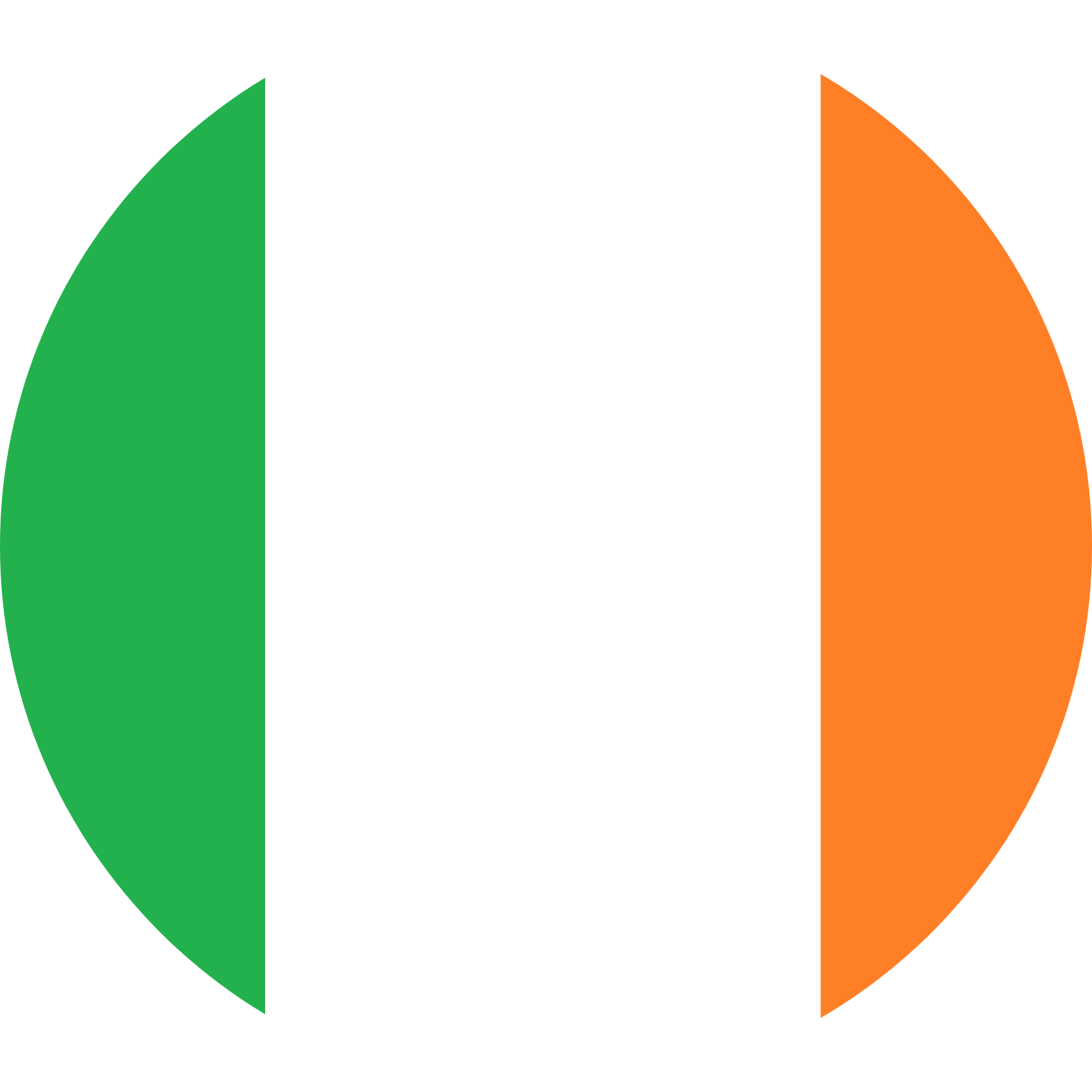Irelad flag in a circle