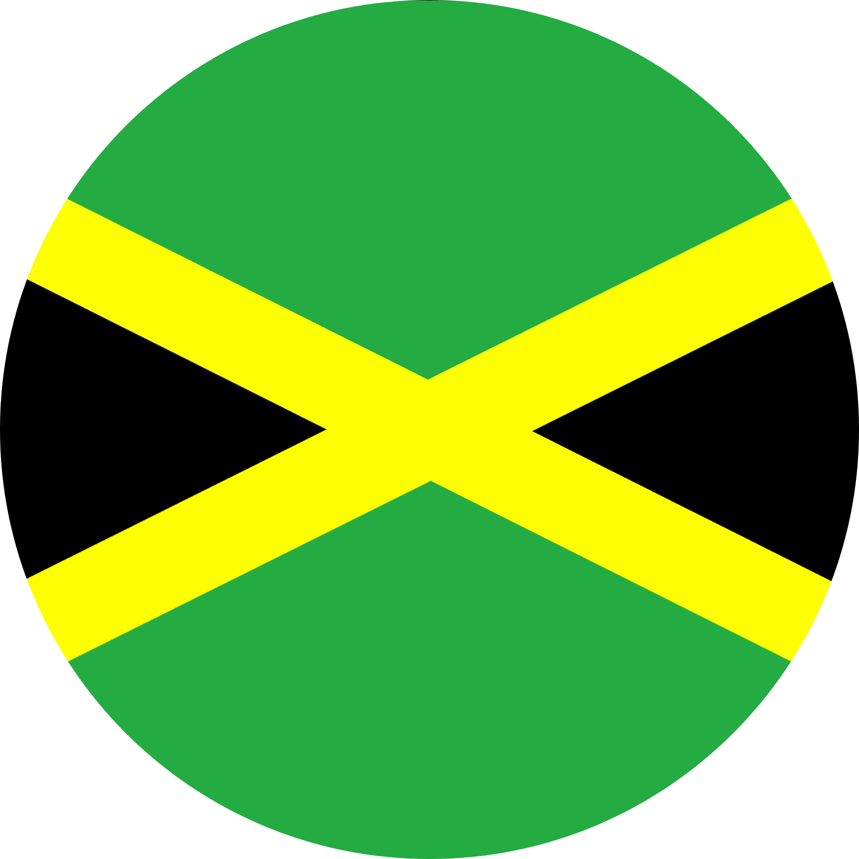 Jamaican flag in circle