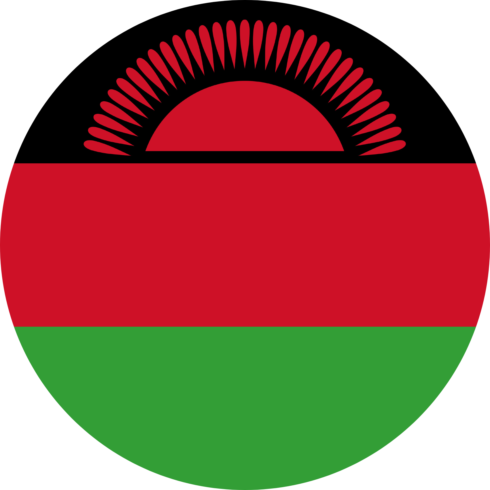 Malawi Flag in circle