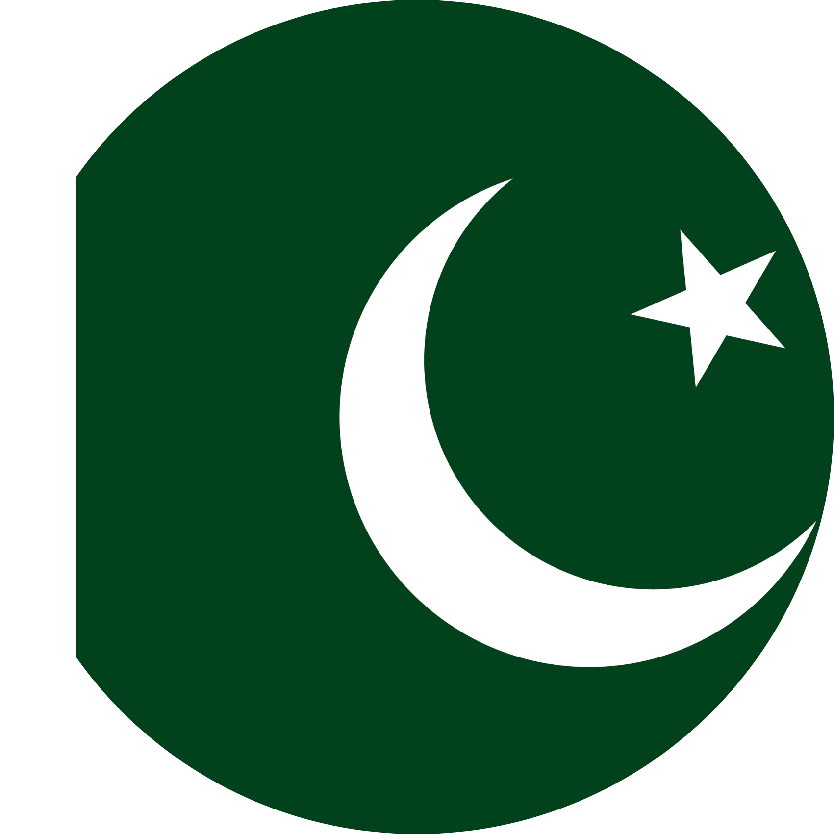 Pakistan flag in a circle