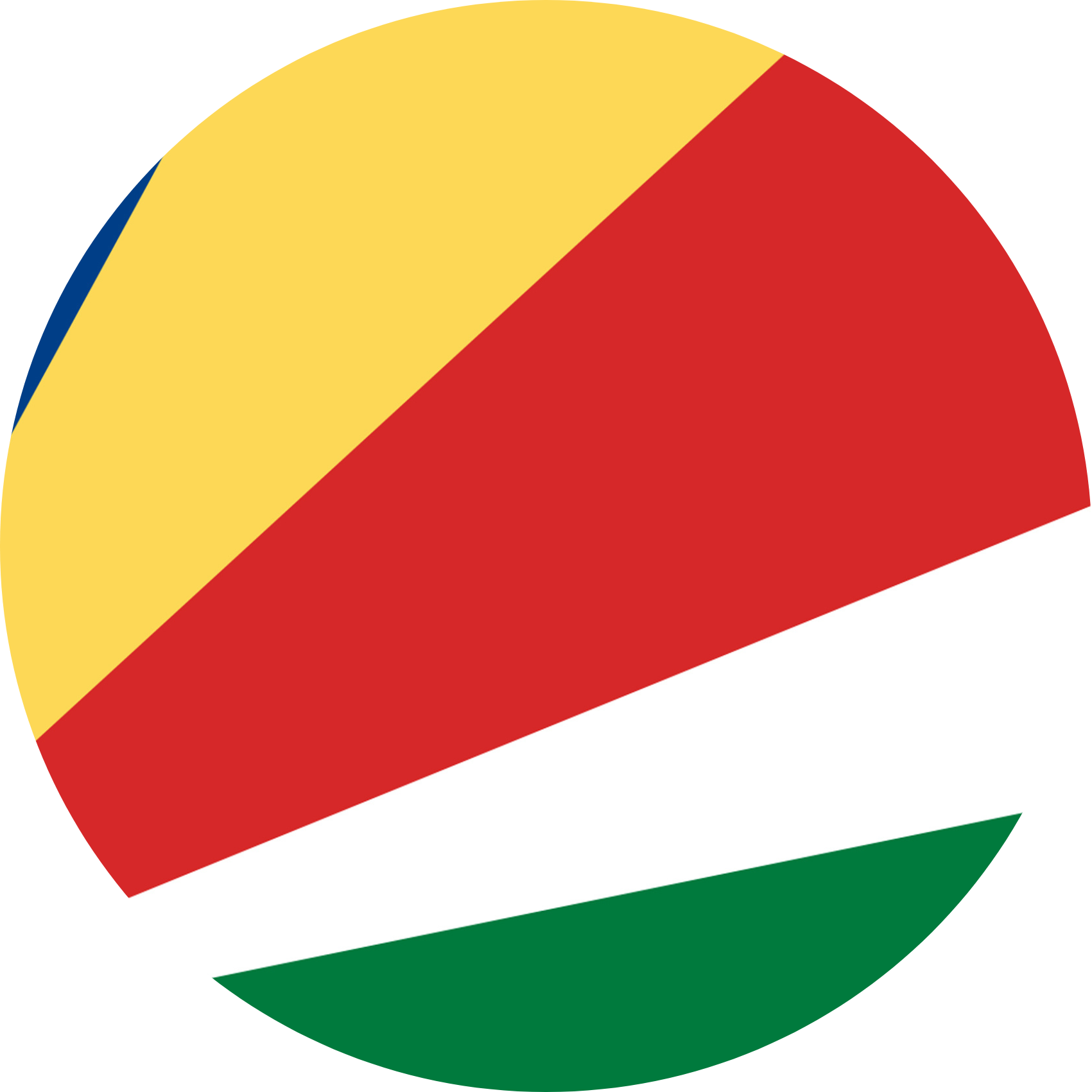 Seychelles flag in circle