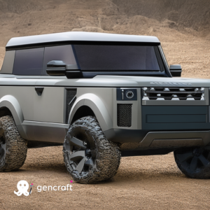 gencraft's AI generated futuristic land rover defender creation 